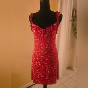 Red Floral Dress / Chemise